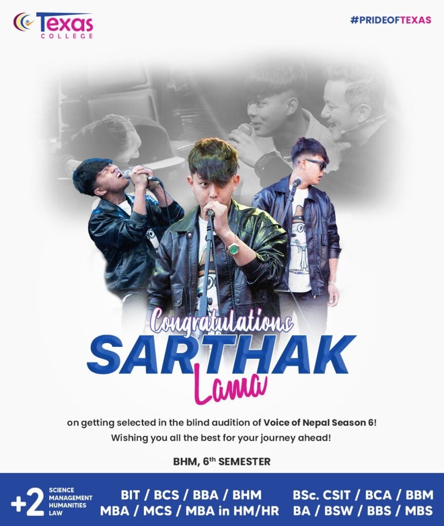 Texas BHM student Sarthak Lama’s Journey to The Voice of Nepal Season 6
