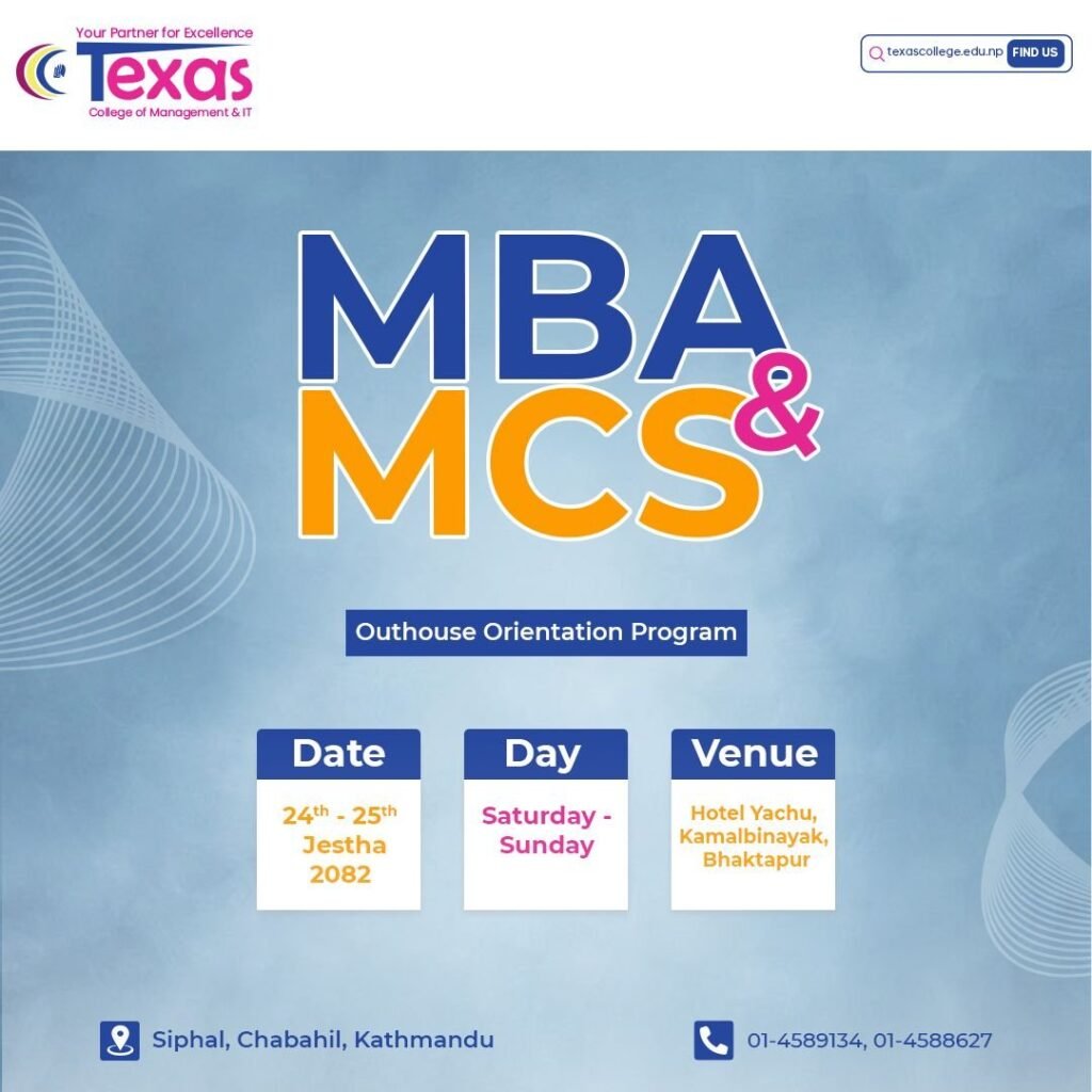 MBA & MCS Outhouse Orientation Program Concluded Successfully