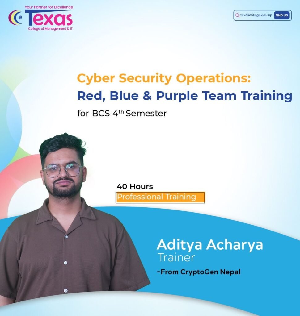 Professional Training on Cyber Security Operations: Red, Blue & Purple Team Training