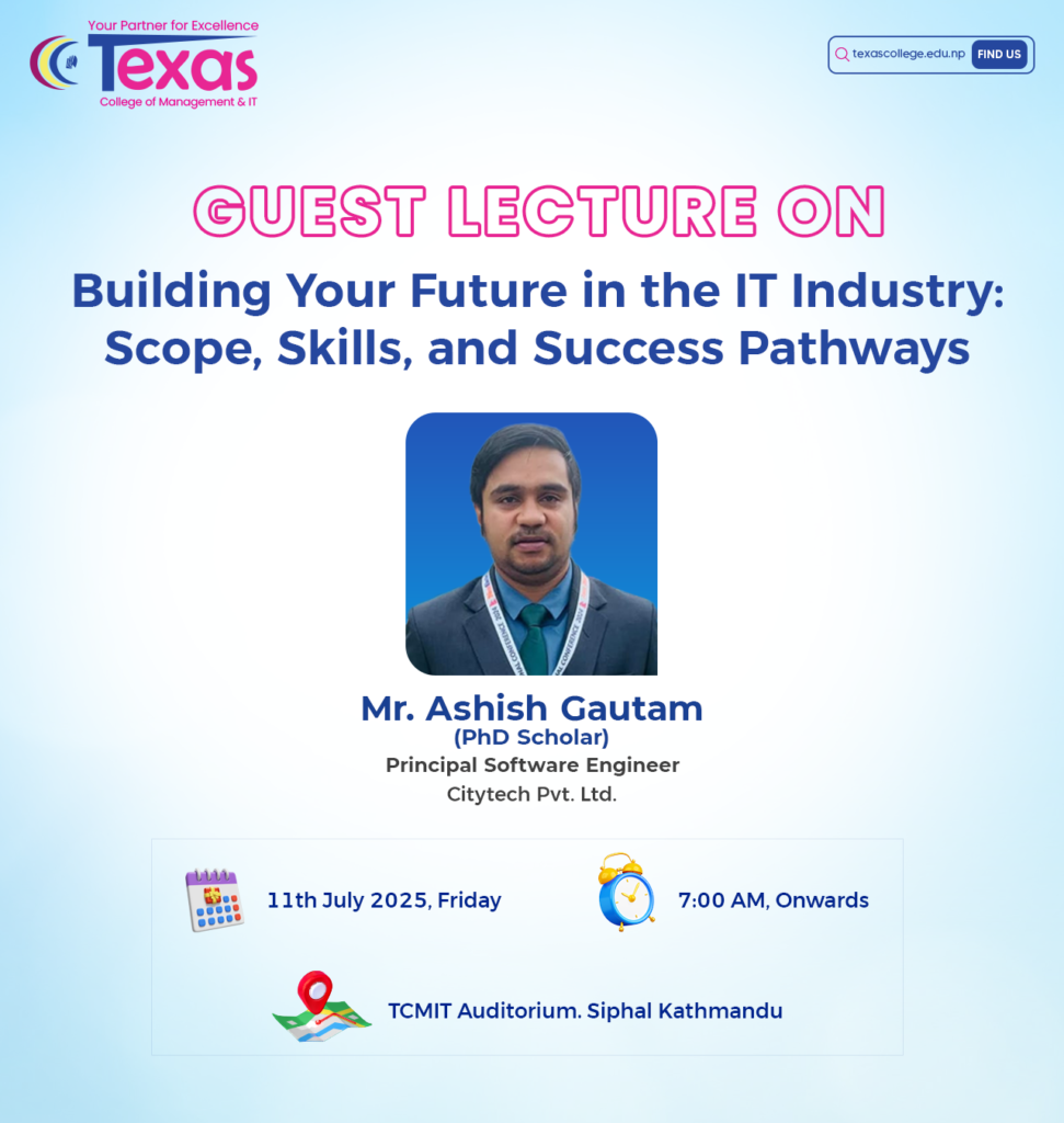 Guest Lecture Alert: Building Your Future in the IT Industry