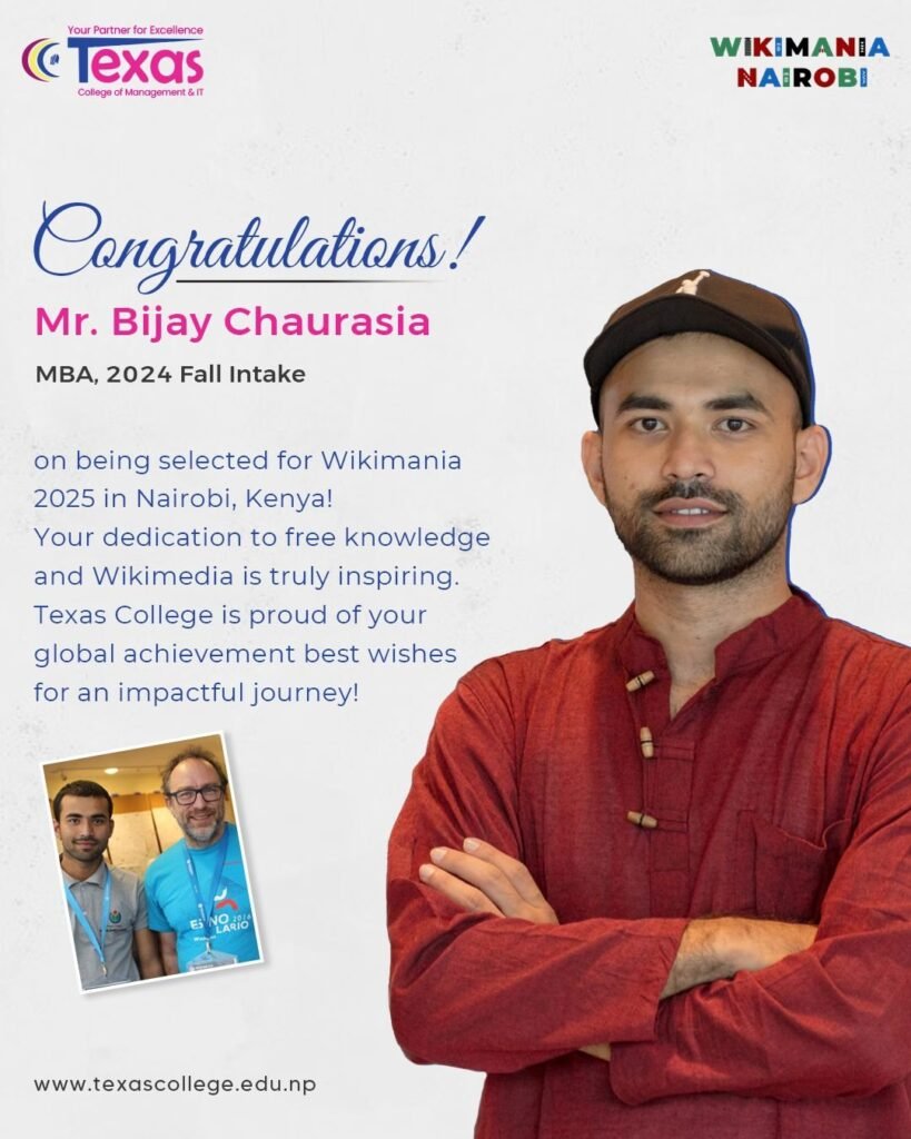 Texas College’s Bijay Chaurasia Selected for Wikimania 2025 in Nairobi, Kenya